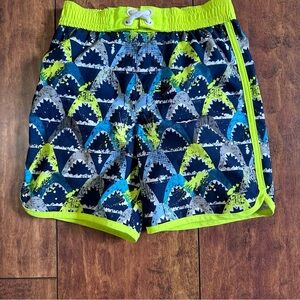 2T toddler boys shark theme swim trunks bathing suit